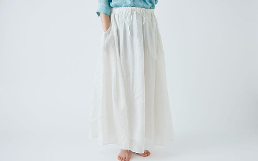enrica skirt cottonsilk｜natural｜skirt014