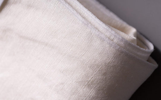 オーガニックリネンハンカチ 生成り×ブラック