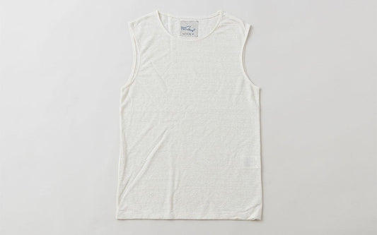 リネンコットンアンダーウェア ノースリーブ|レディース|ホワイト