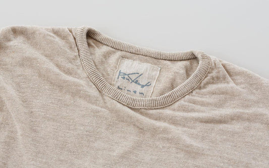 リネンニット 長袖二重プルオーバー|メンズ|カーキ