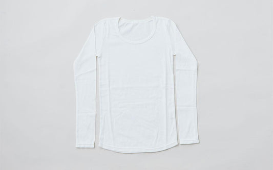 yohaku 5本針長袖カットソー|ホワイト|レディース
