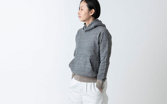 yohaku 茶綿プルパーカー|チャコール|unisex4size