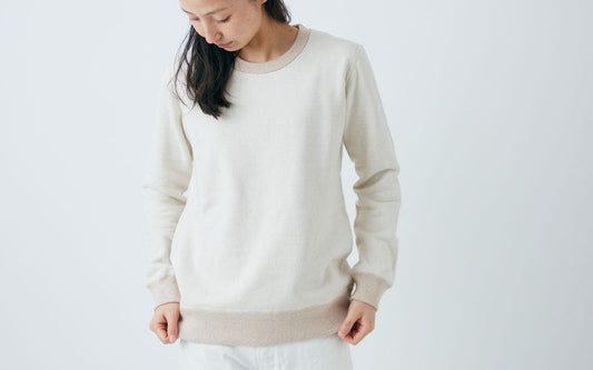 yohaku 茶綿トレーナー|キナリ|unisex4size
